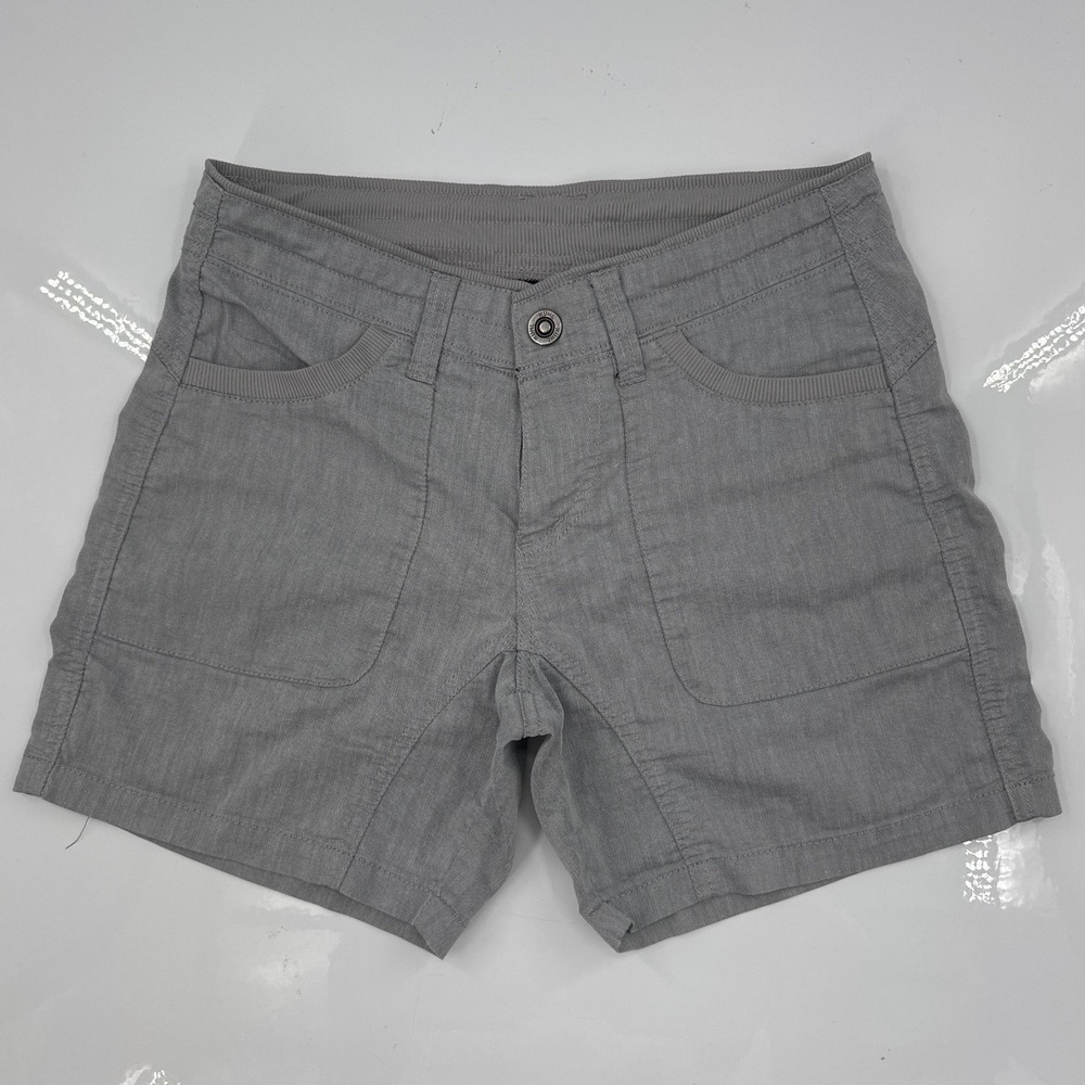 Kuhl Gray Herringbone Hiking Shorts Womens Size 2 Outdoor Performance Casual